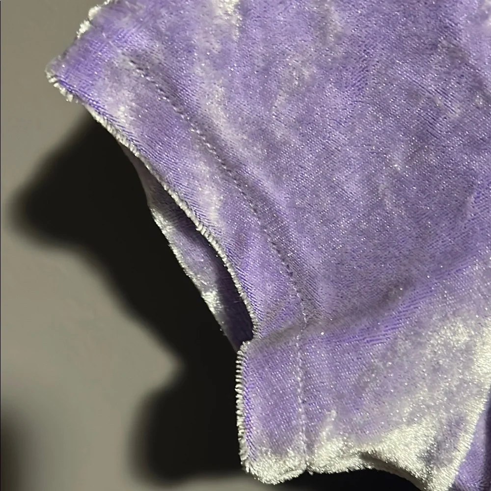 Y2K 90’s Le Chateau Purple Velvet Velour Women's Top - Picture 3 of 9